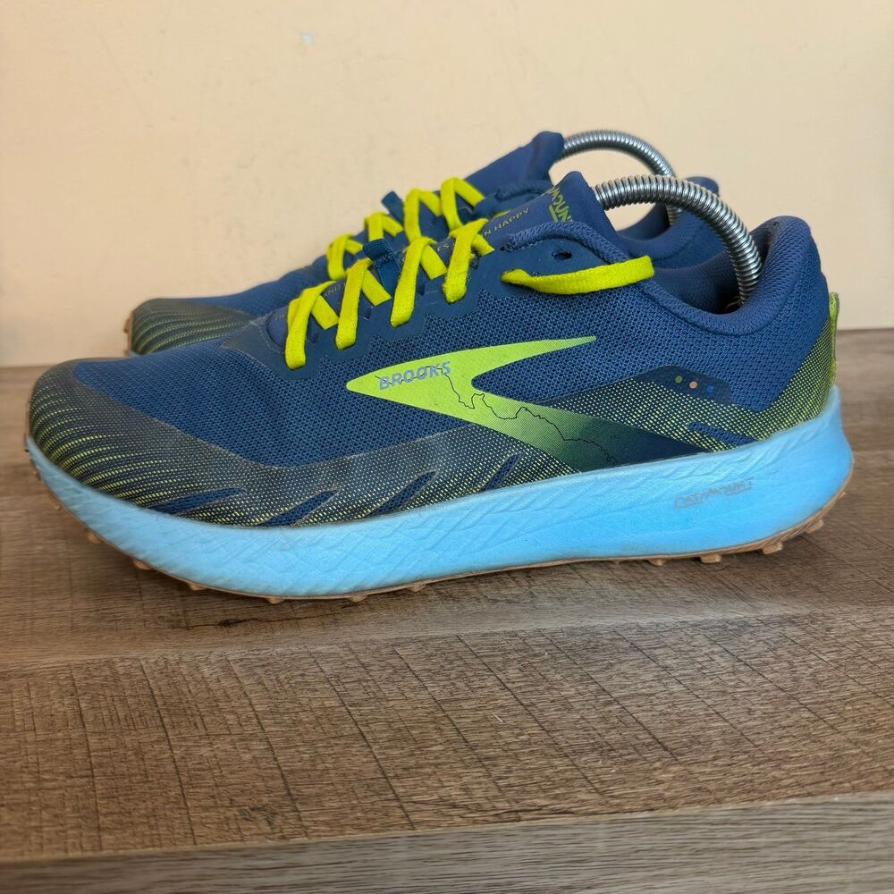Brooks Catamount Speed Trail Running Shoes Men's Size 10 D Blue 1103521D436